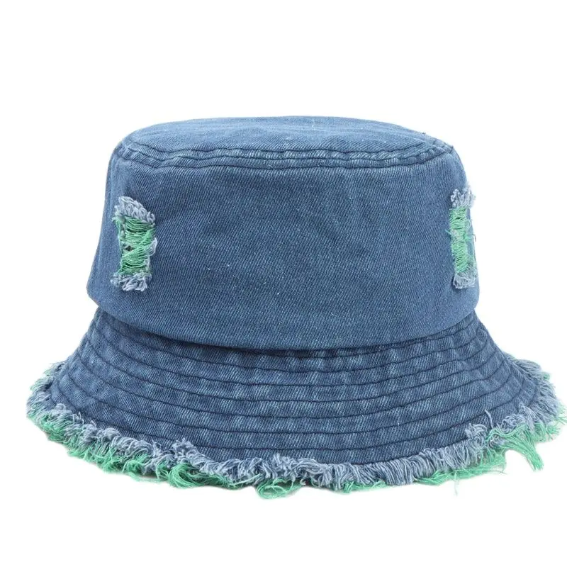 LDSLYJR Primăvară Denim Solid Găleată Pălărie Pescar Pălărie de Călătorie în aer liber la Soare Capac Pentru Bărbați Și Femei 161 Imagine 0
